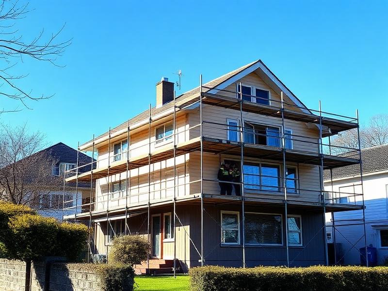 Mana Scaffolding crew on site in Christchurch